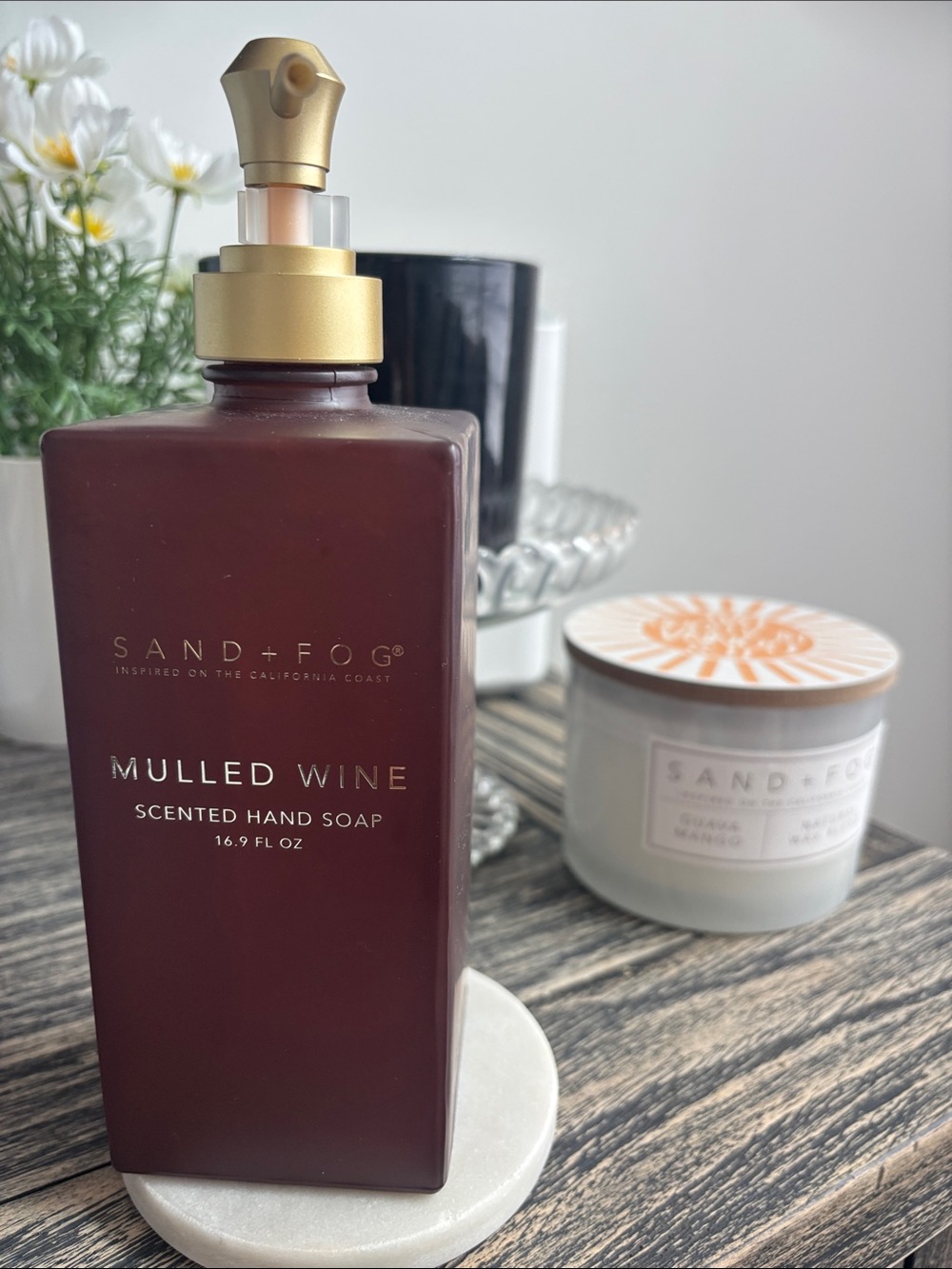 SAND+FOG Mulled Wine Scented Hand Soap - Burgundy